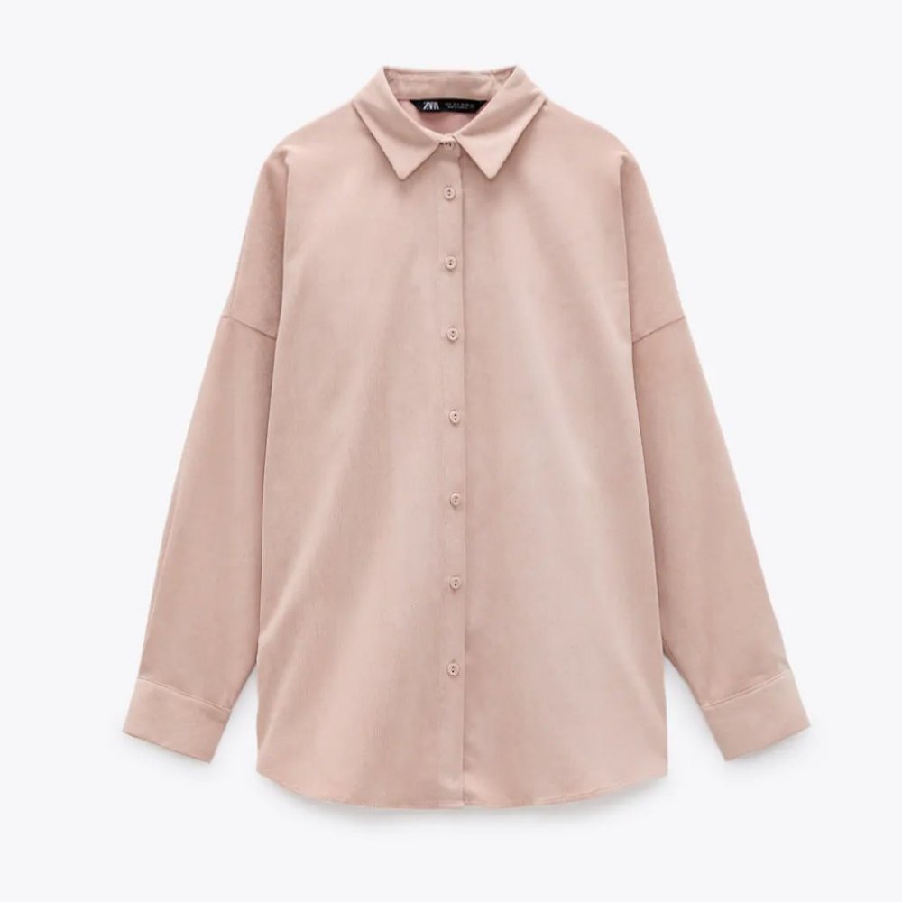 ZARA OVERSIZED CORDUROY SHIRT